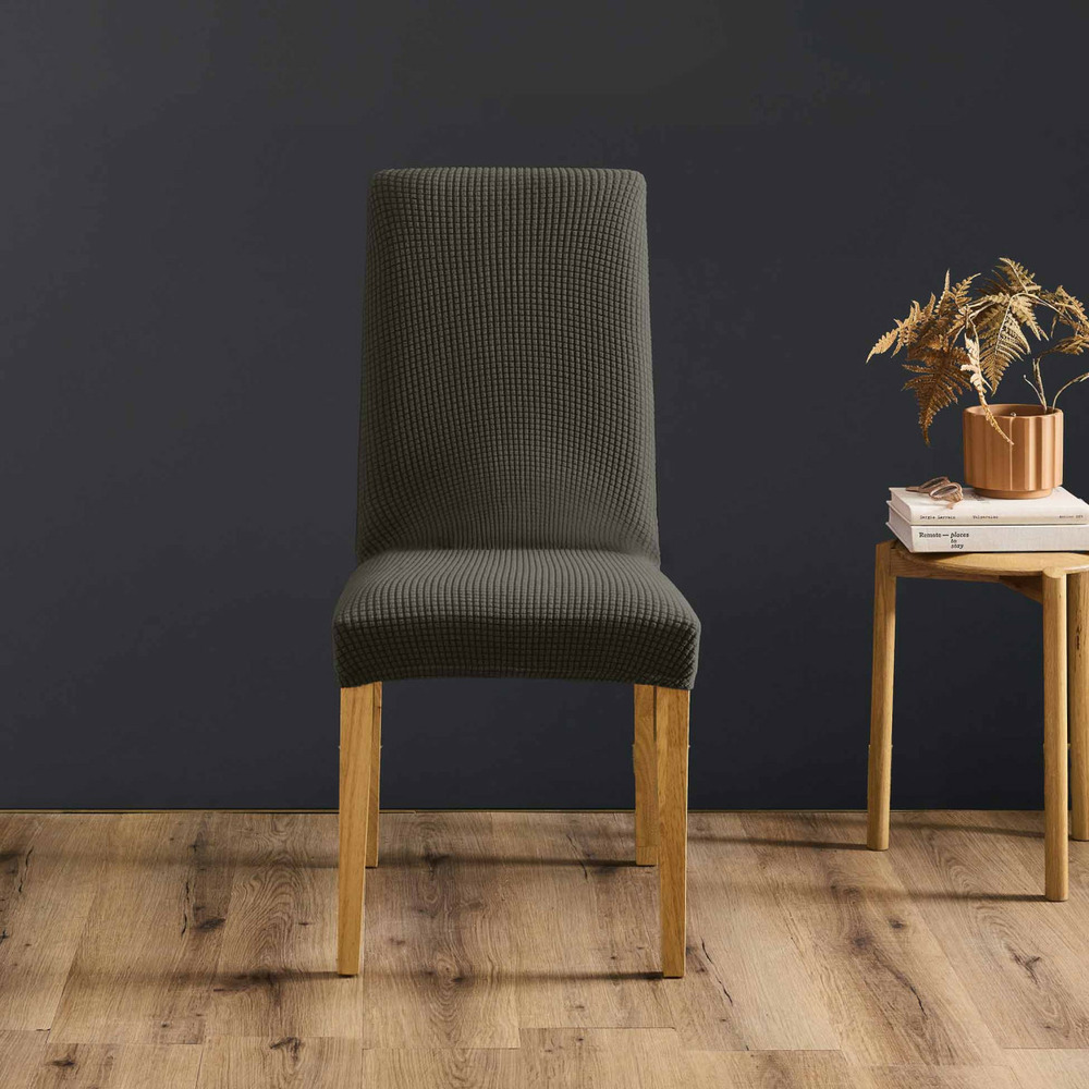 Housse de chaise en tissu gaufré 