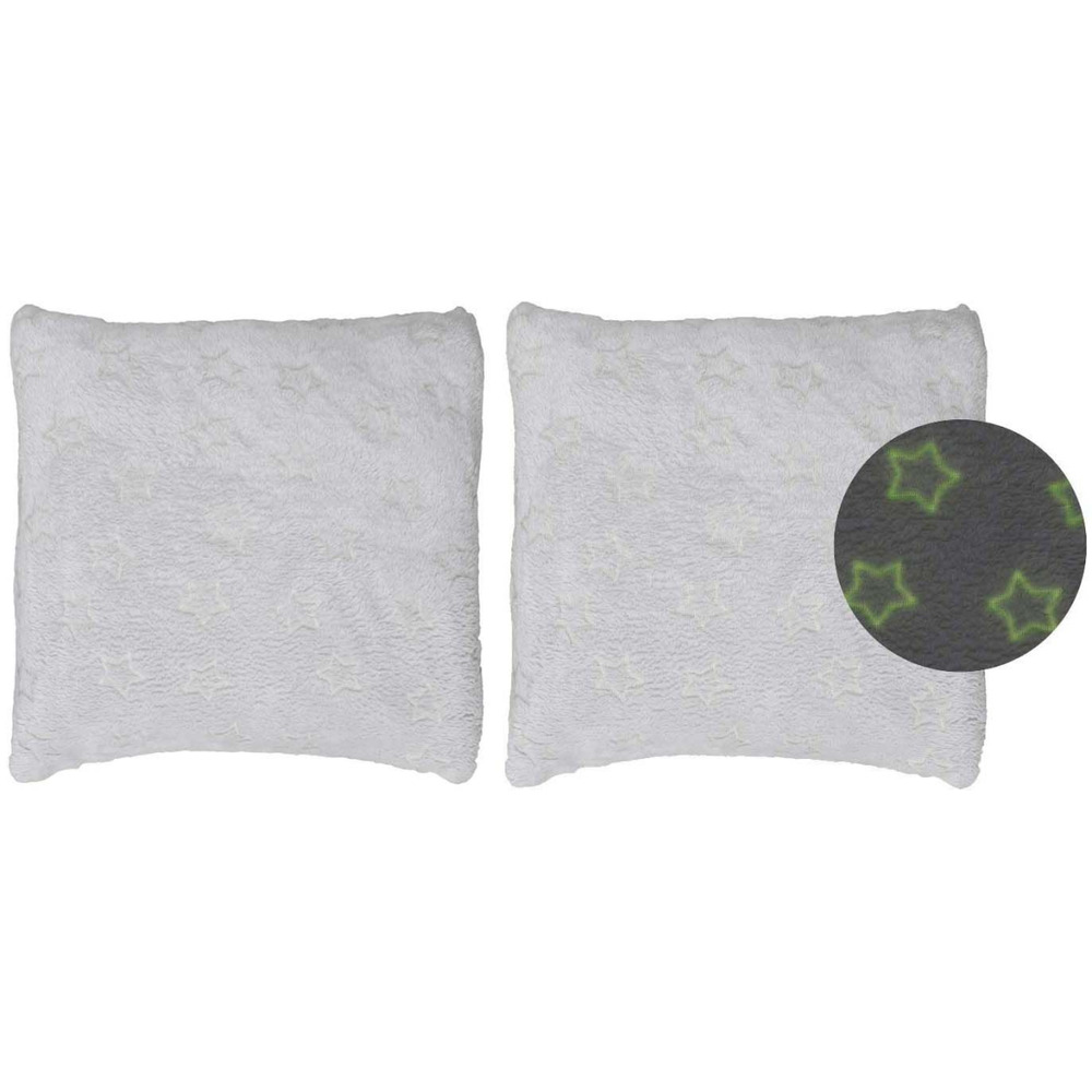 Coussin avec étoiles phosphorescentes 40 cm (lot de 2)
