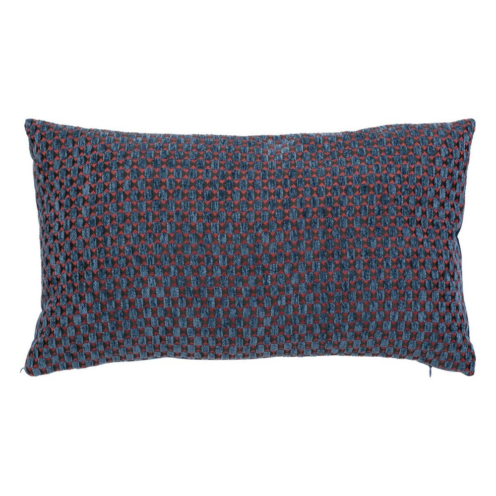 Coussin jacquard zaika bleu égéen 30x50cm