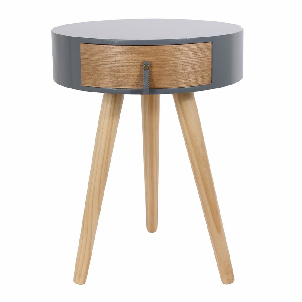 Table de chevet scandinave nora - diam. 35 x h. 45 cm