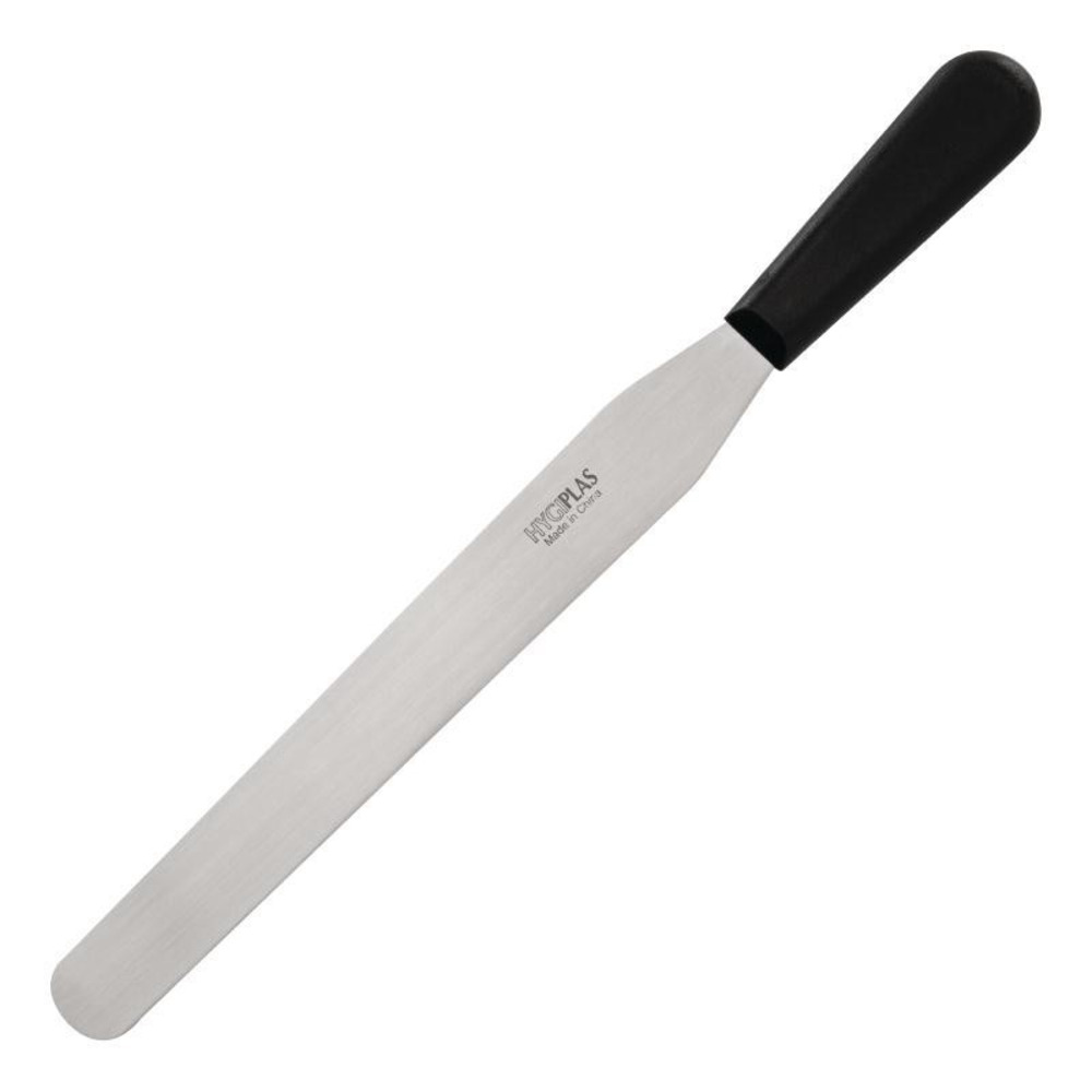 Spatule flexible professionnelle noire à lame droite - 255 mm - hygiplas