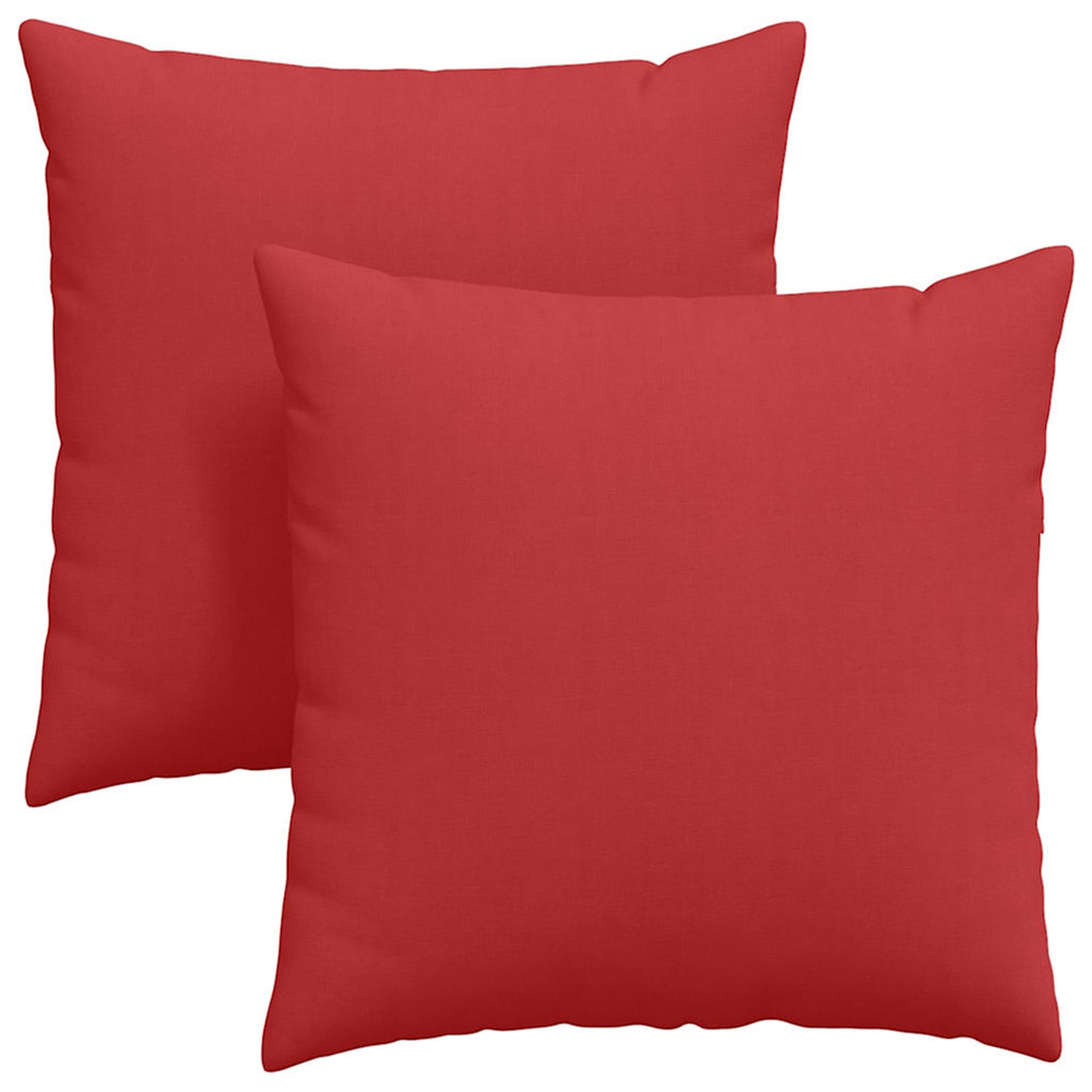 Coussins de canapé 2 pcs rouge 80 x 80 cm tissu