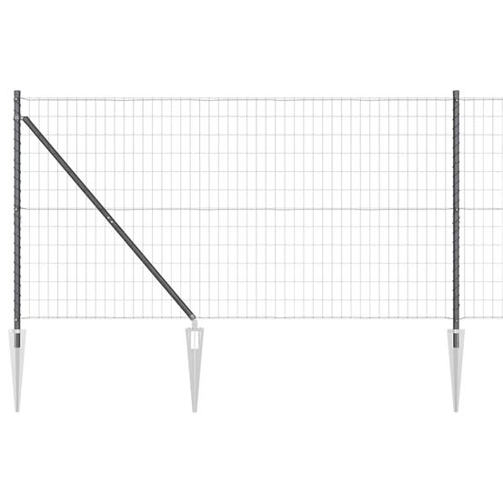 Clôture euro avec des pointes 10 x 1,2 m acier recouvert de pvc