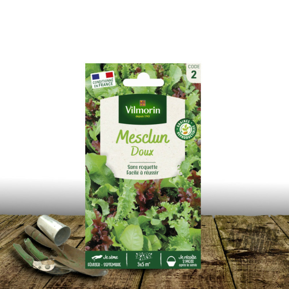 Graines de mesclun doux sans roquette - vilmorin sachet