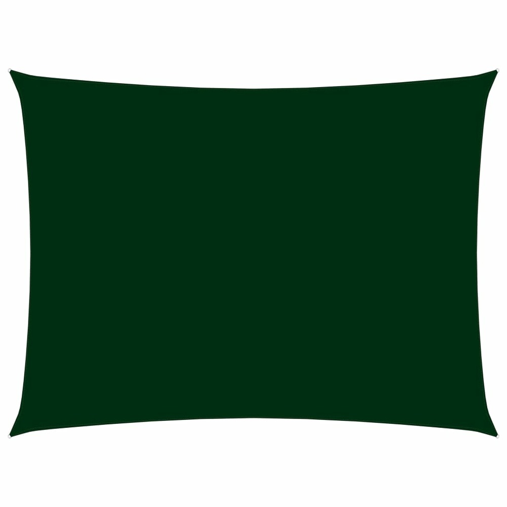 Voile toile d'ombrage parasol tissu oxford rectangulaire 2 x 4 m vert foncé