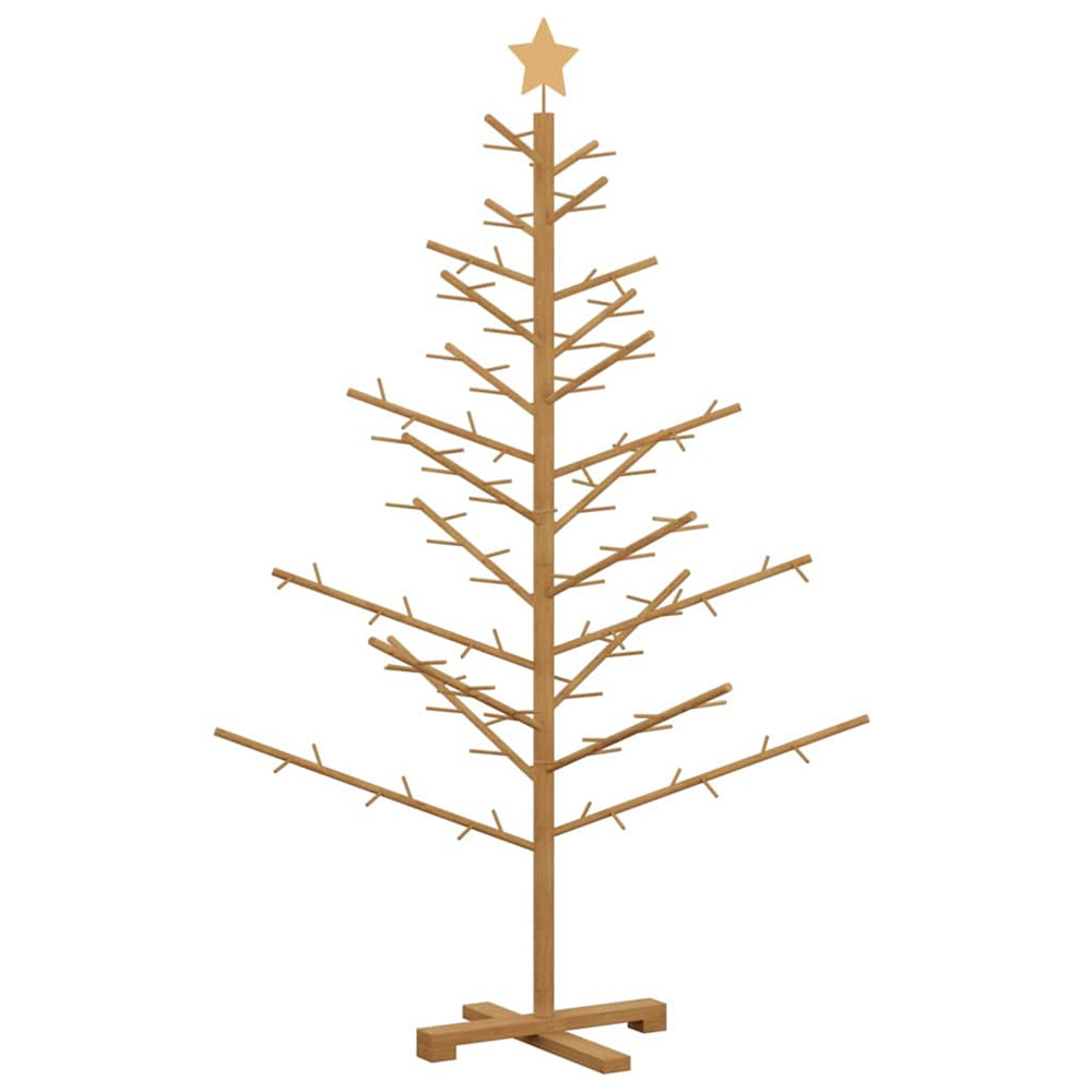 Arbre de noël en bois marron 150 cm bois massif en pin