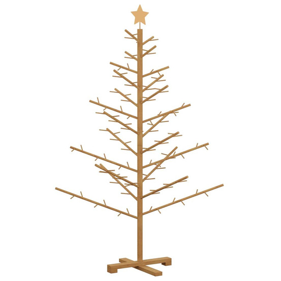 Arbre de noël en bois marron 150 cm bois massif en pin