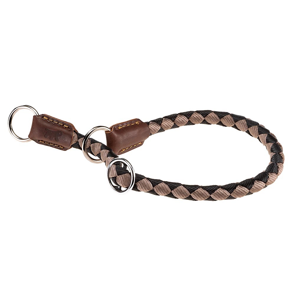 Collier semi-étrangleur pour chiens twist cs12/60, en nylon tressé, réglable et résistant