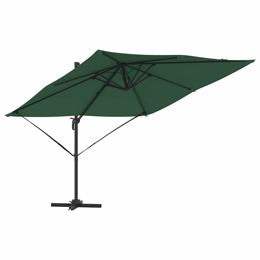 Parasol roma vert 286 x 284 x 265 cm aluminium et polyester