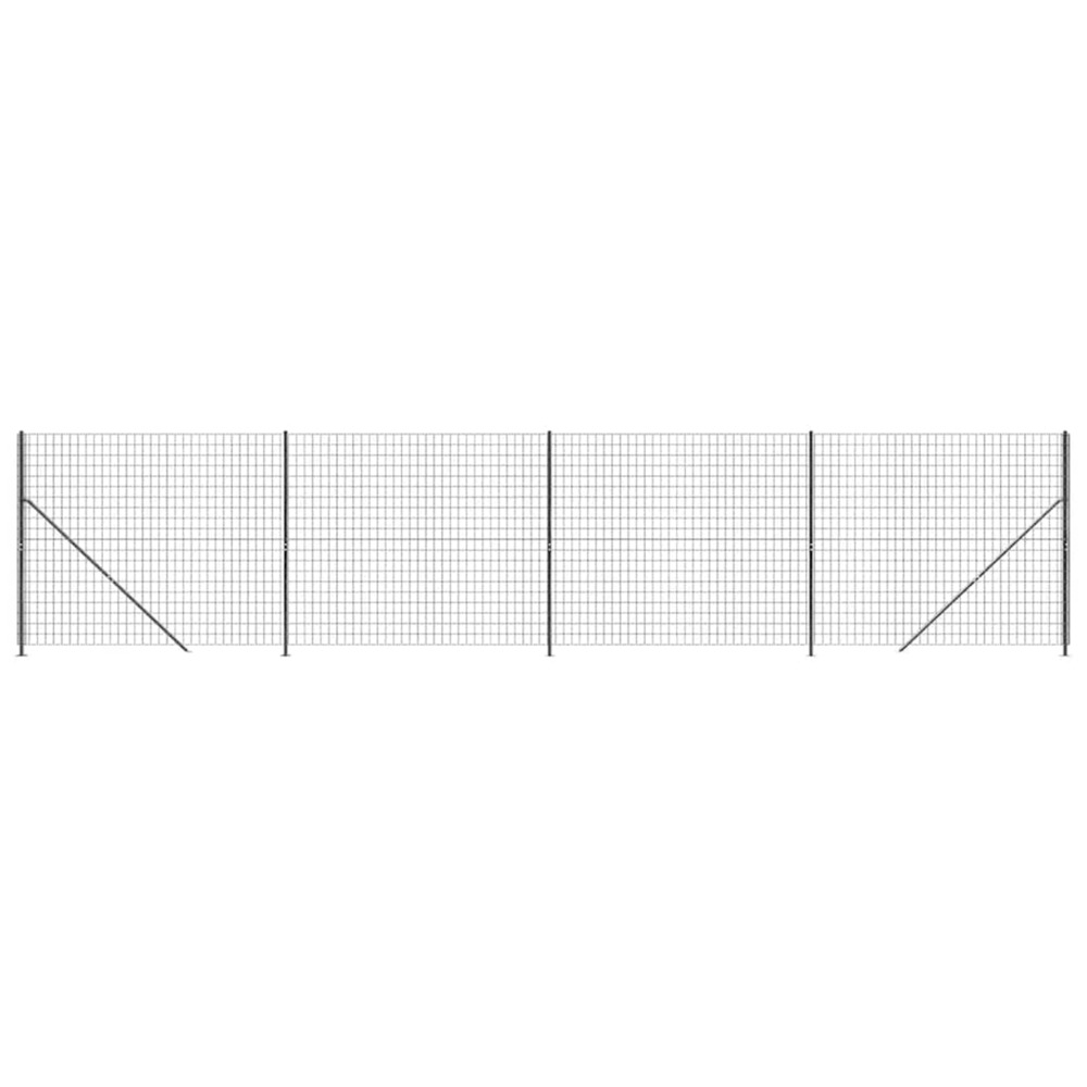 Clôture en treillis métallique avec bride anthracite 2,2x10 m