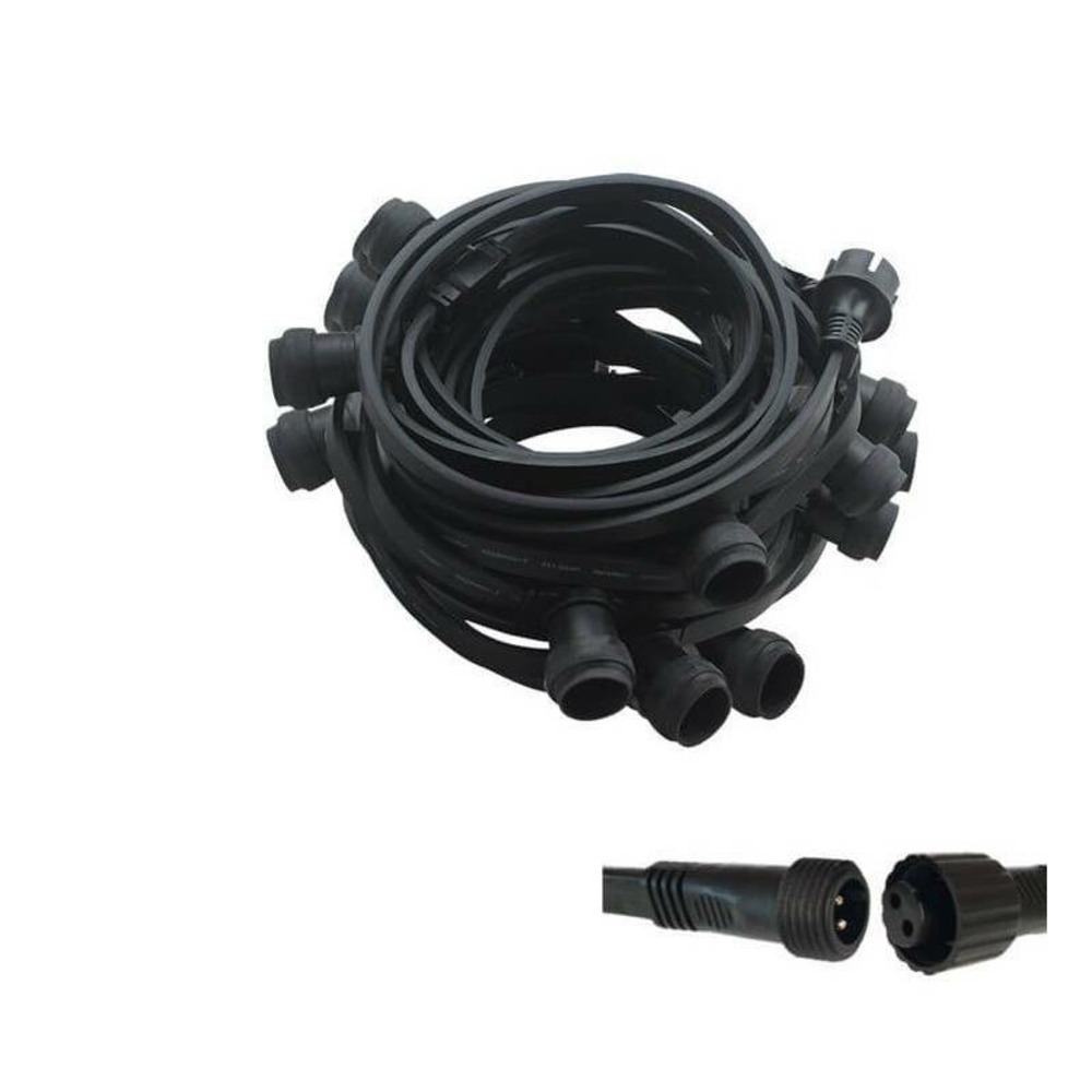 Guirlande guinguette 20m 20 douilles e27 connectable ip65 exterieur professionnelle