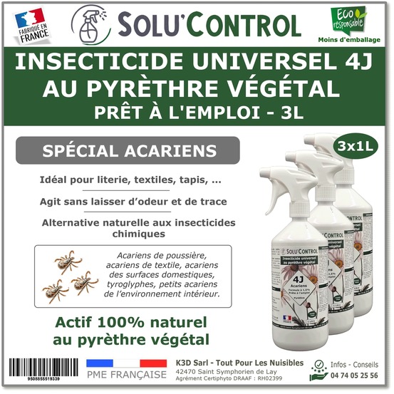 Solu’control anti-insectes 4j 3l – spécial acariens