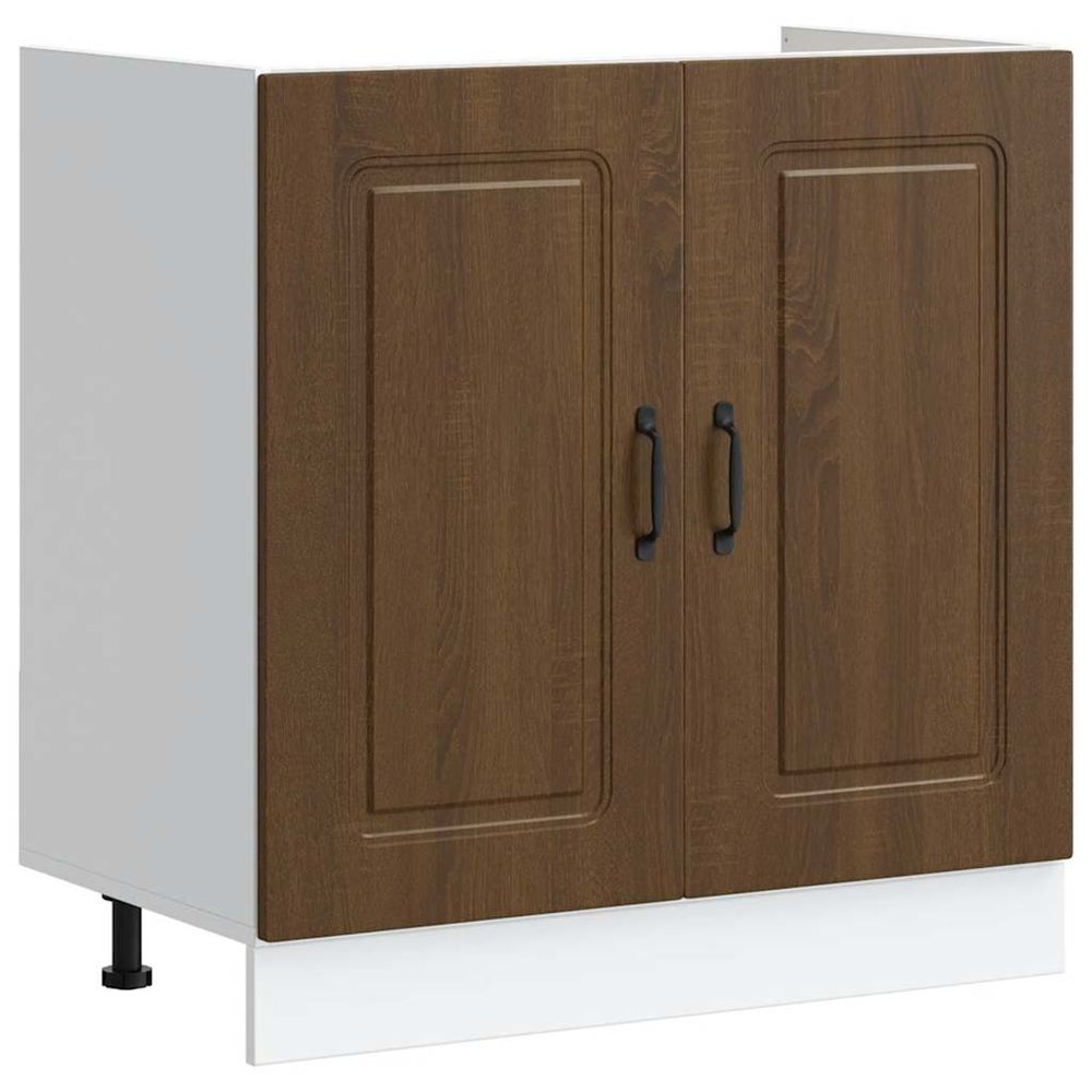 Meuble bas pour évier kalmar chêne artisanal bois ingénierie