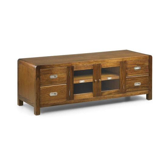 Meuble tv 4 tiroirs bronze bois-bronze marron - athénaïs décoration d'autrefois