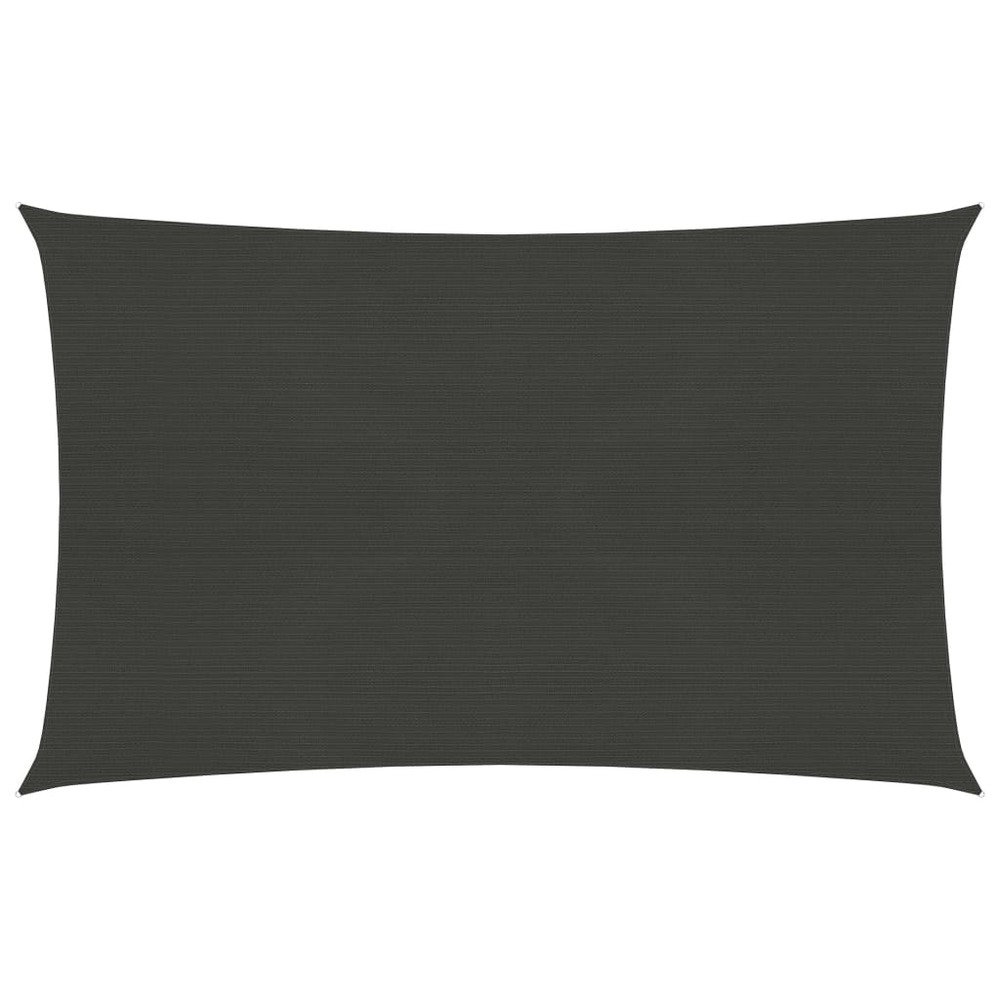 Voile toile d'ombrage parasol 160 g/m² 2,5 x 4 m pehd anthracite