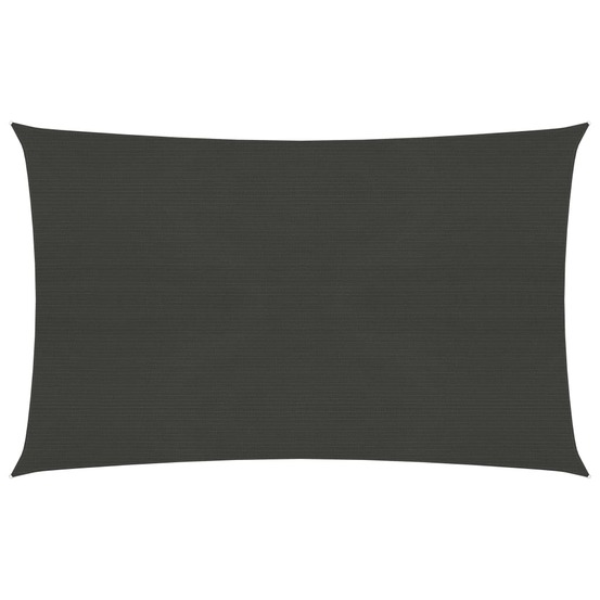 Voile toile d'ombrage parasol 160 g/m² 2,5 x 4 m pehd anthracite