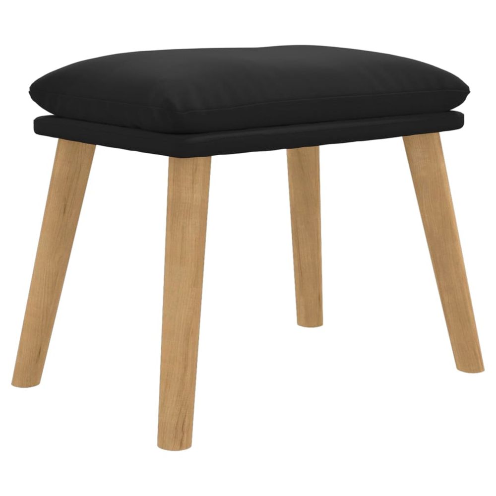 Repose-pied noir 45x29,5x35 cm velours
