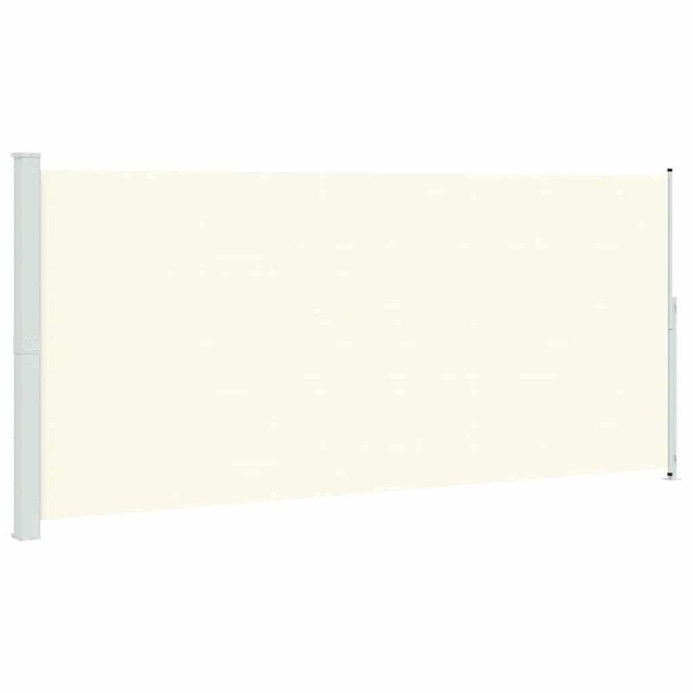 Auvent latéral rétractable de patio 220x500 cm crème