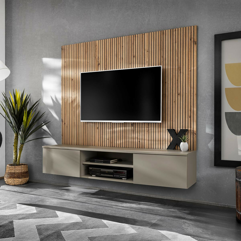 Ensemble meuble tv rayure 
