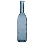 Mica decorations - vase bouteille en verre recyclé bleu h100