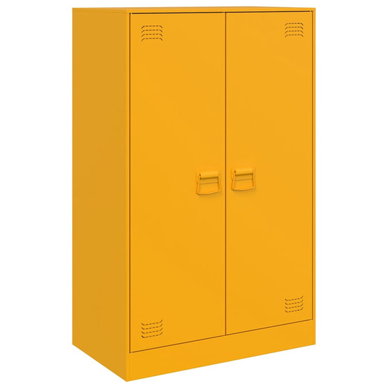 Buffet jaune moutarde 67x39x107 cm acier