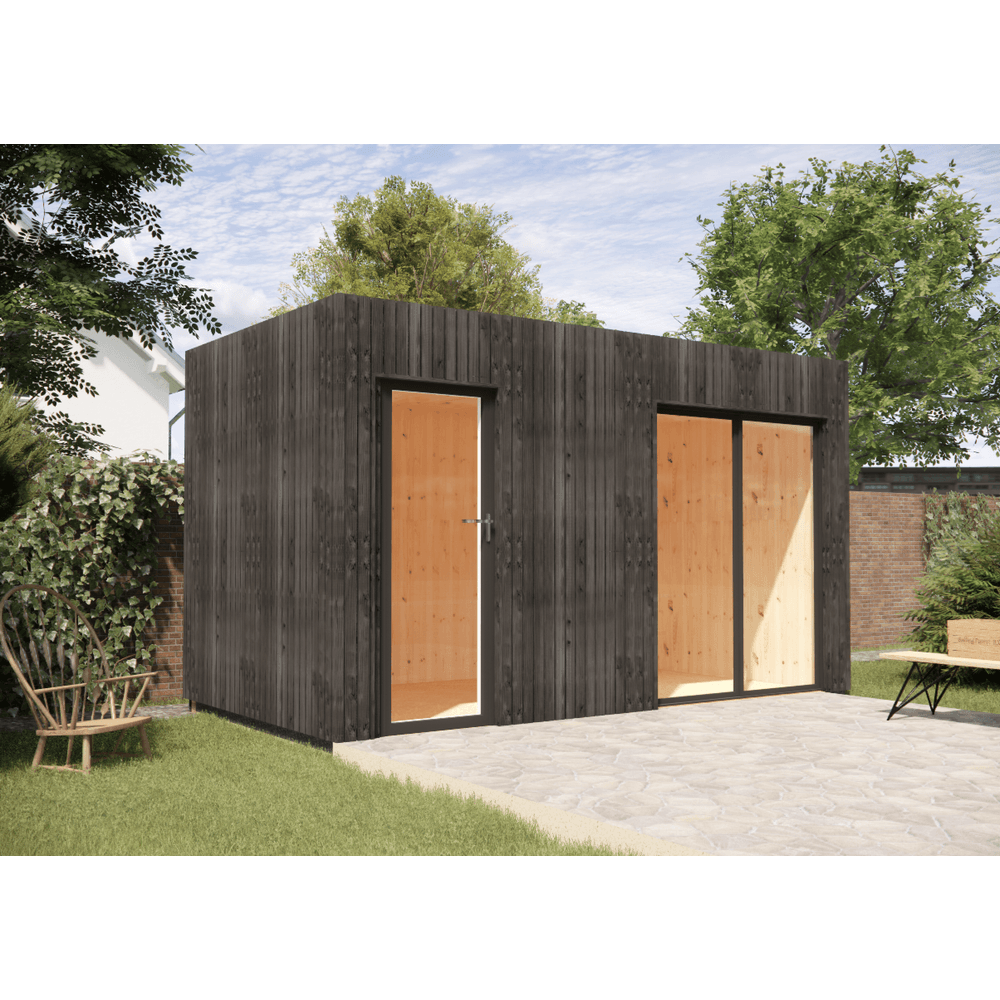 Studio de jardin re2020 en bois 4,4 x 2,4 x 2,7 m / isolation re2020 avec plancher isolé