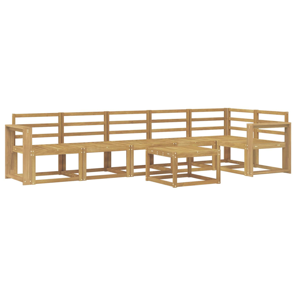 Ensemble de canapés d'extérieur 7 pcs blanc