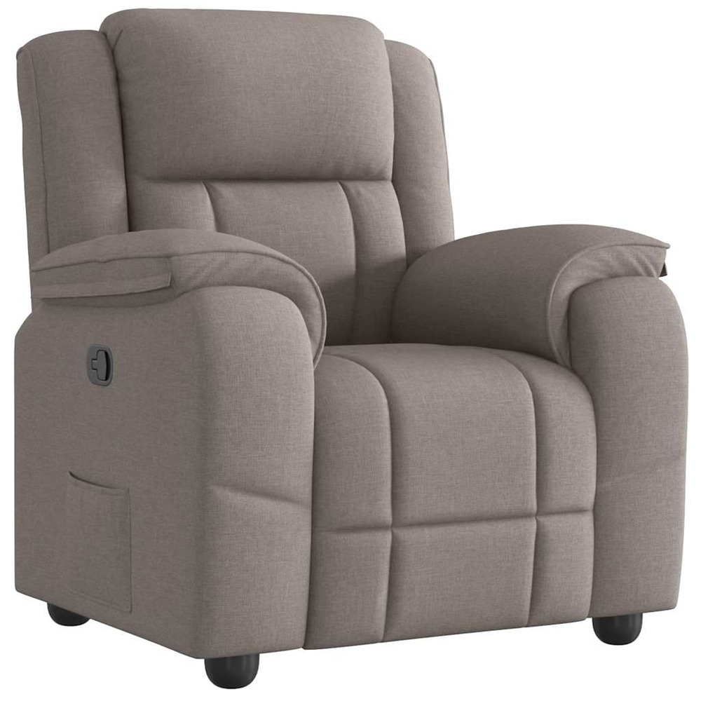 Fauteuil inclinable taupe tissu