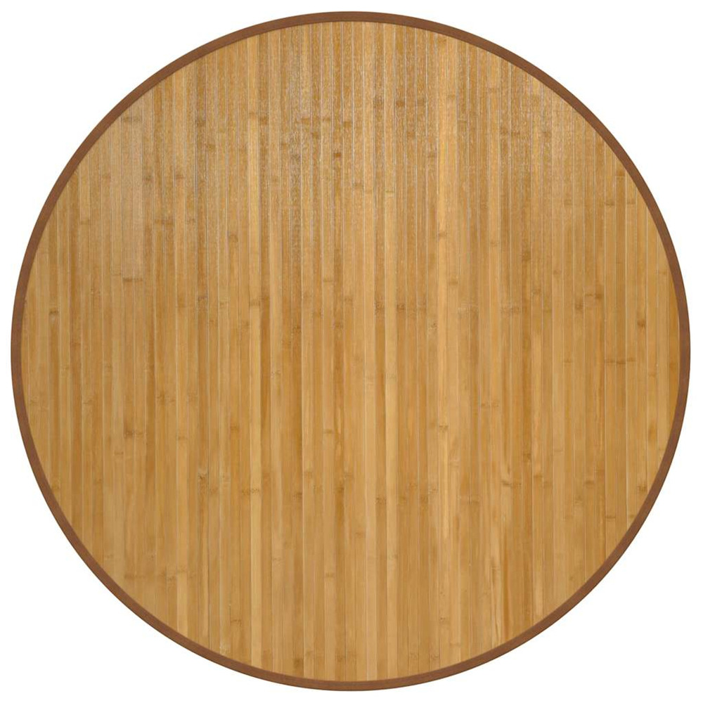 Tapis rond naturel 100 cm bambou