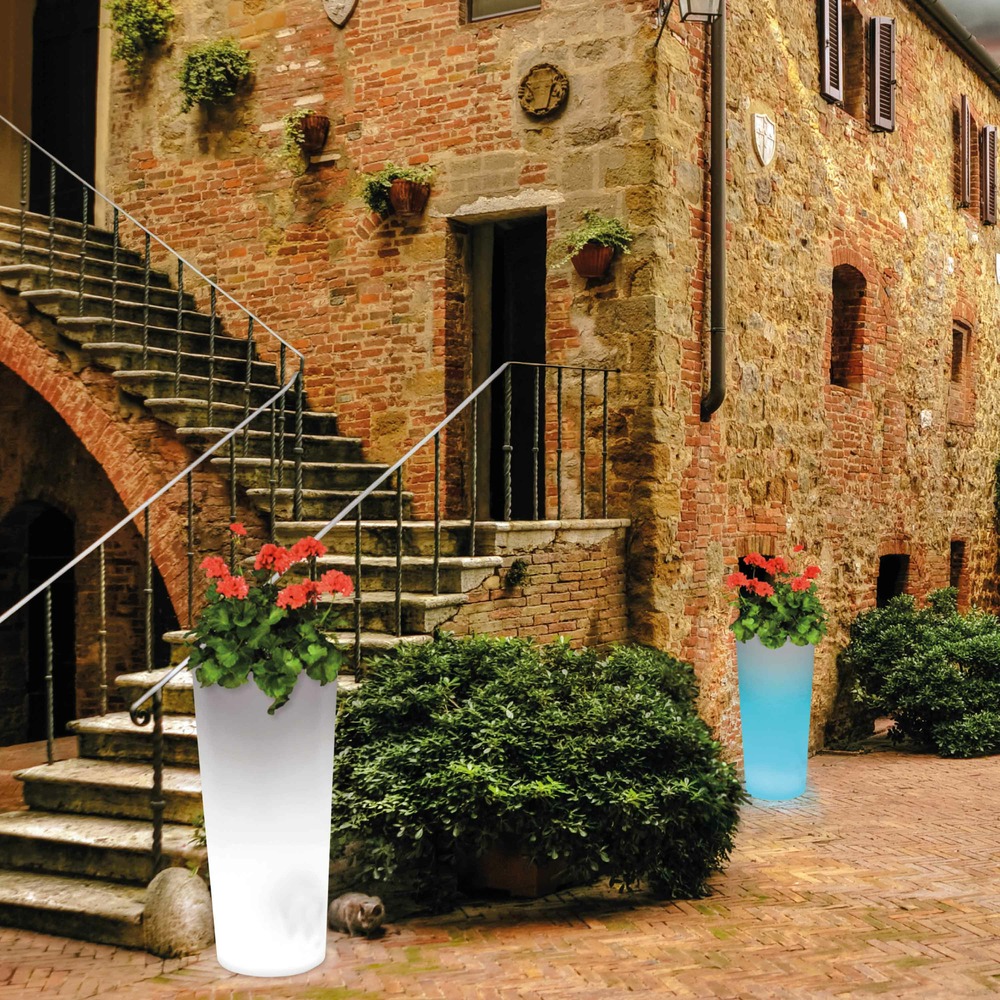 Polyethylene lumineux vase sined rotondo solar 102