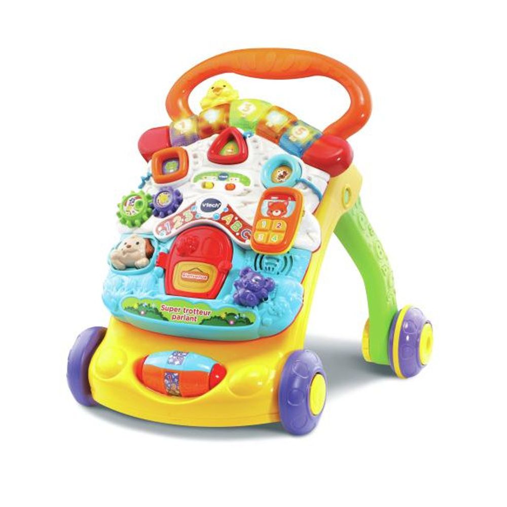 Porteur trotteur vtech - super parlant 2 en 1 - multicolore