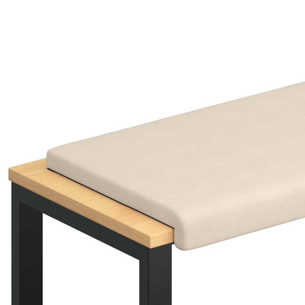 Coussin de banc microfibre beige profondeur 35 cm