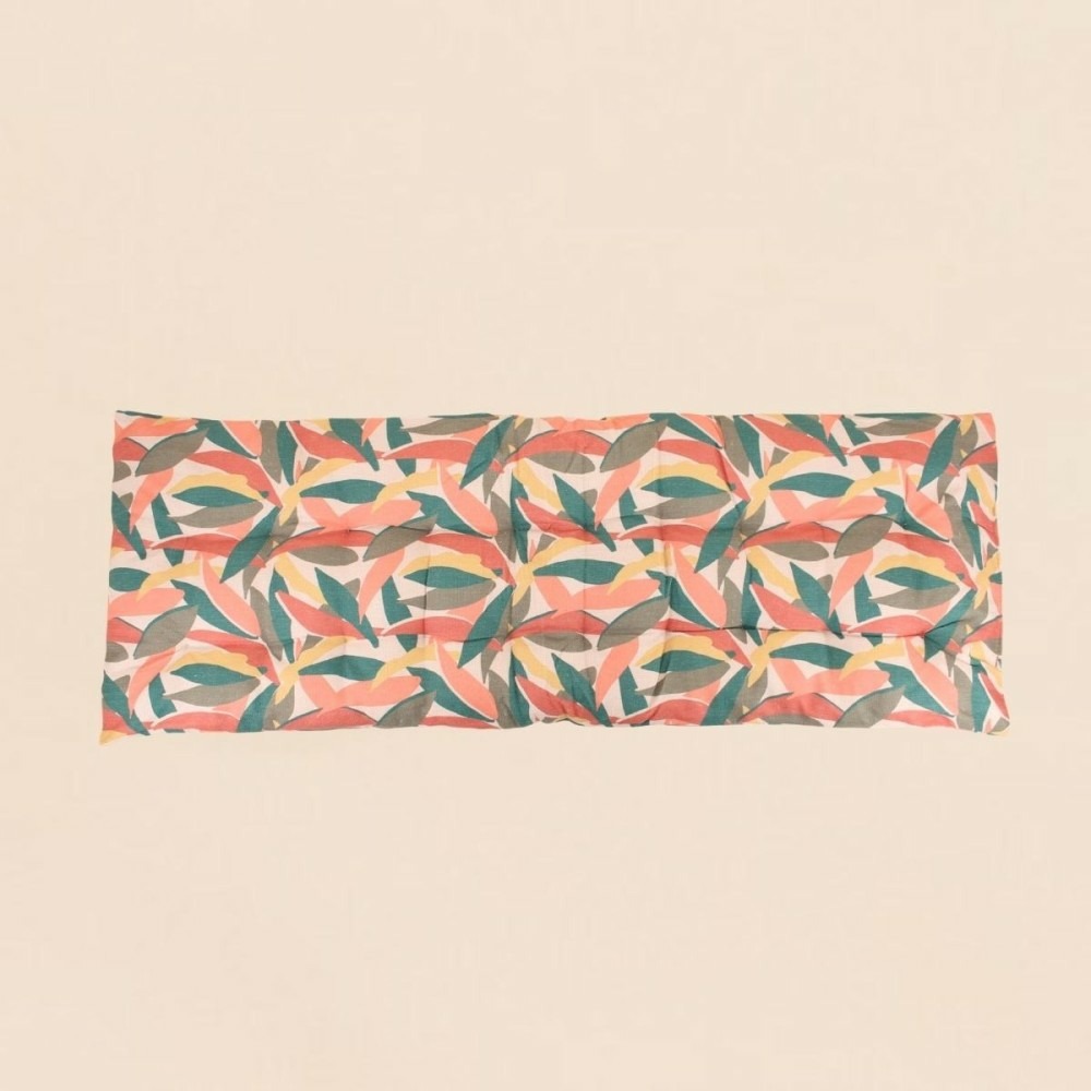 Coussin banc effet lin déperlant & anti-uv imprimé coloré 120x40cm