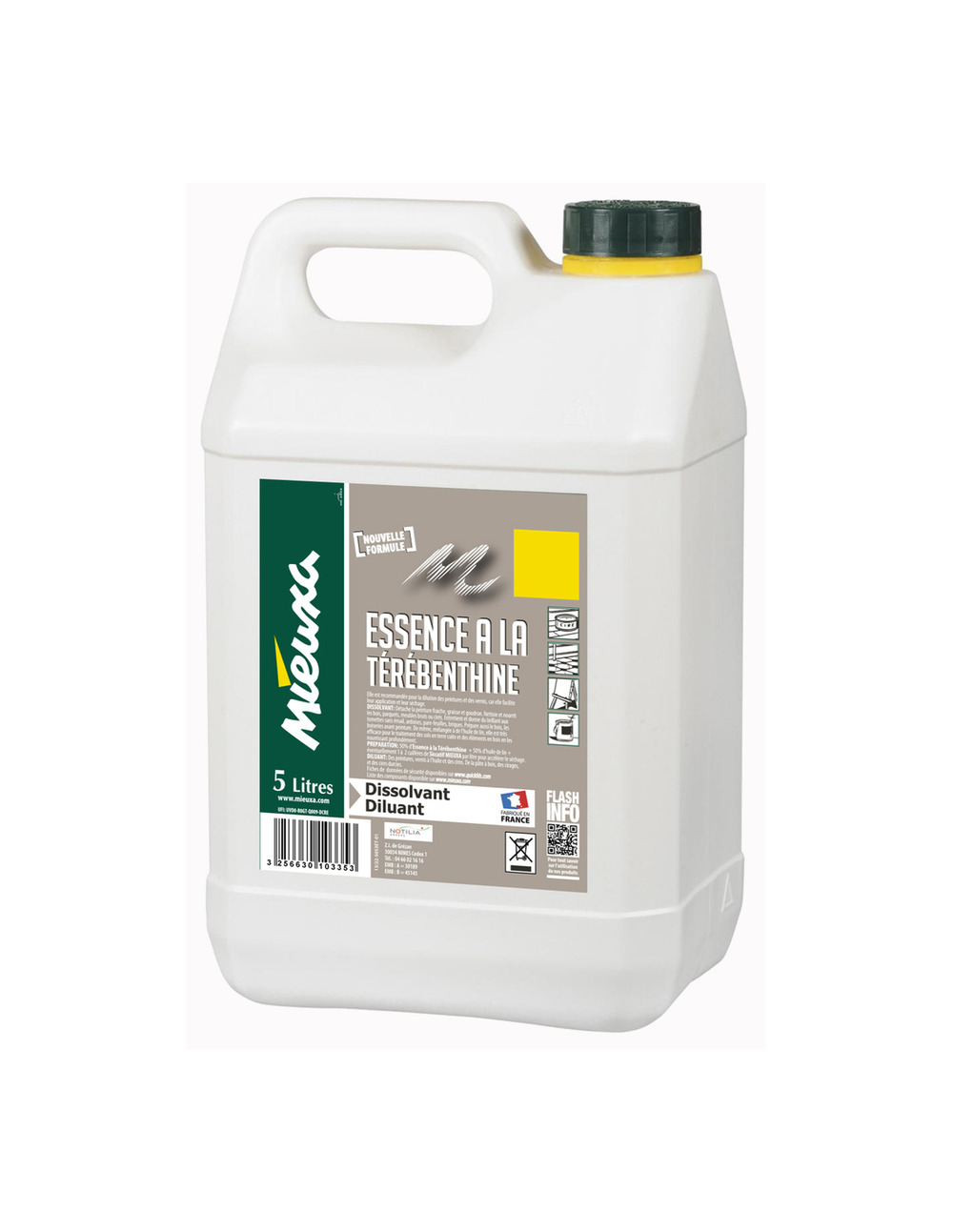 Essence à la térébenthine nouvelle formule 5l - mieuxa