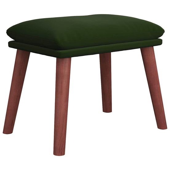 Repose-pied vert foncé 45x29,5x35 cm velours