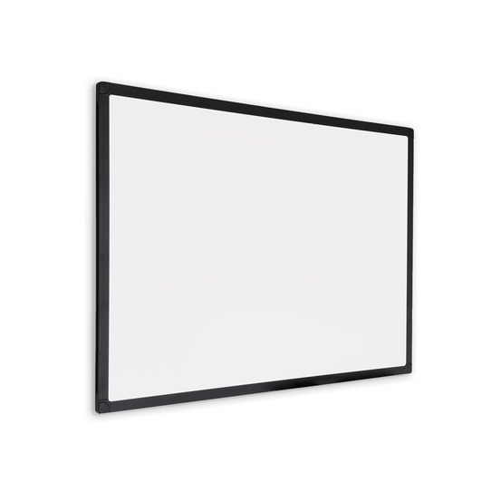 Tableau blanc à cadre noir - émail - magnétique - 80 x 110 cm