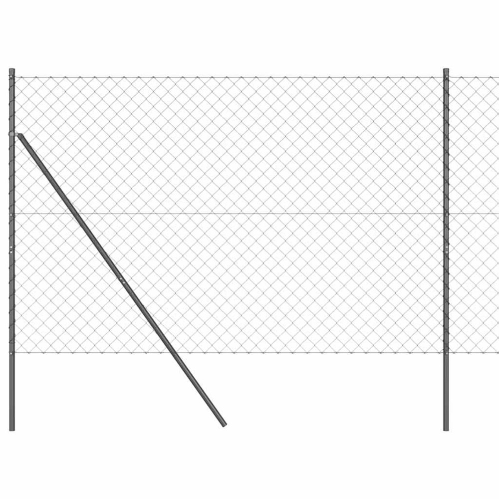 Poteau de clôture. Gris 10 x 1,5 m (mailles de 60 x 60 mm)