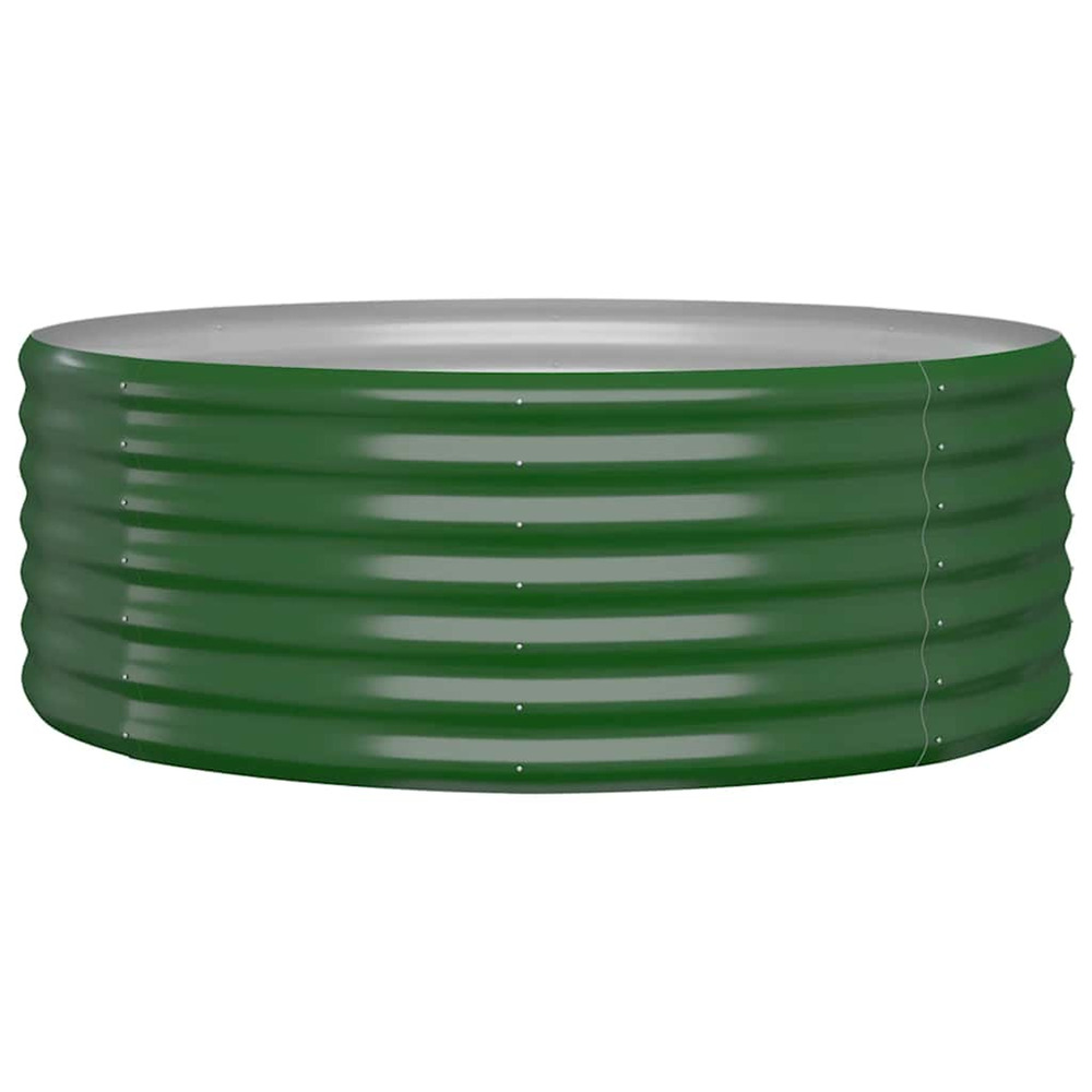 Lit surélevé de jardin acier galvanisé 100x100x36cm vert