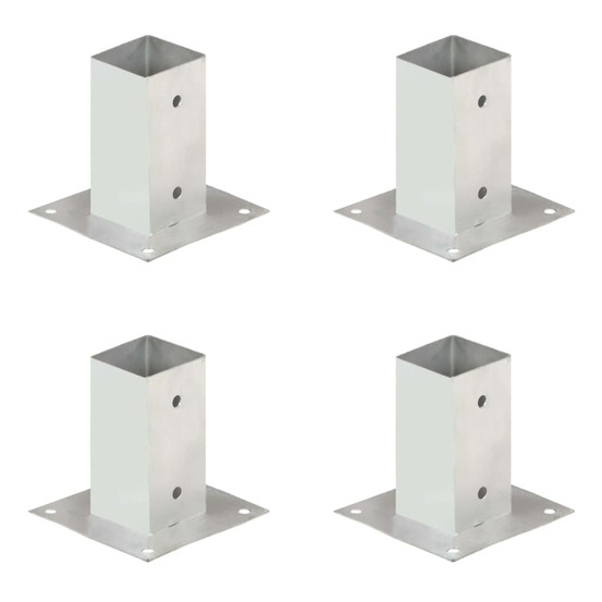Ancres de poteau 4 pcs métal galvanisé 71 mm