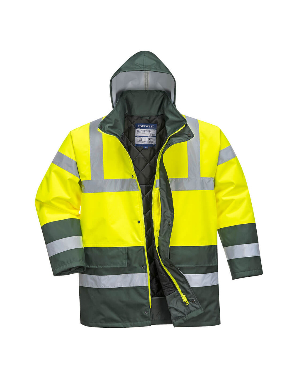 Parka bicolore traffic couleur : jaune/vert taille xl - portwest