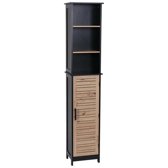 Colonne mdf 1 porte + 3 etageres mdf - bergen