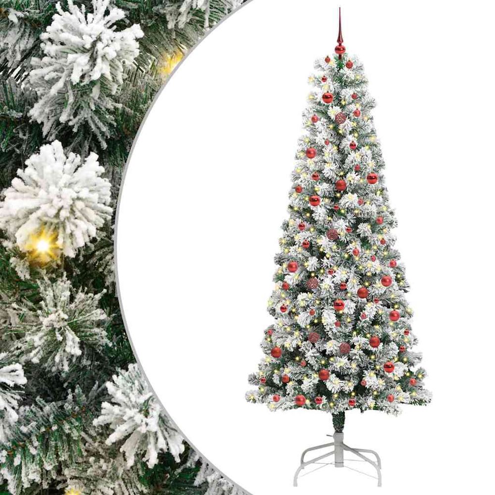 Sapin de noël artificiel à branches articulées vert et blanc