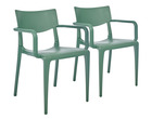 Town - lot de 2 fauteuils de jardin en polypropylène renforcé vert