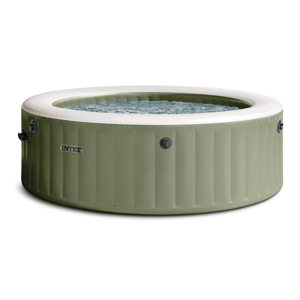Kit spa gonflable purespa olive rond bulles 8 places + kit d'entretien