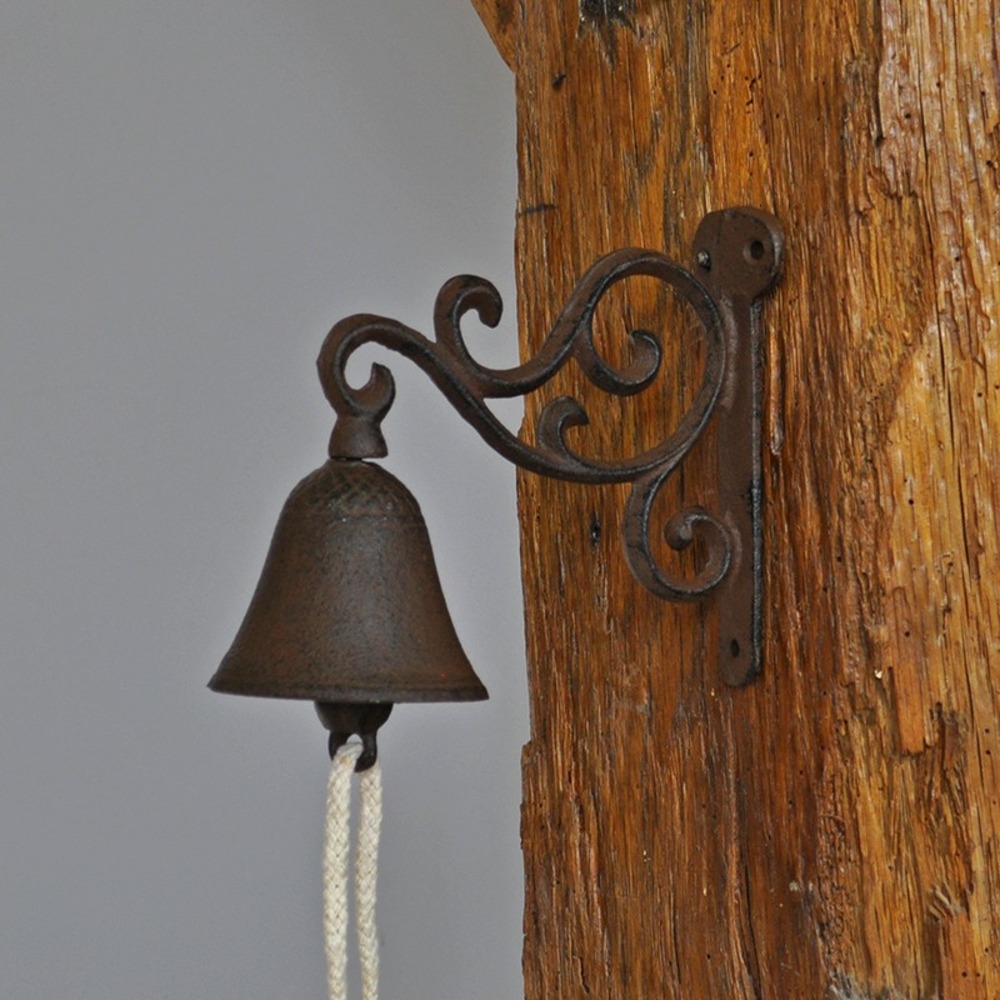 Cloche carillon fonte volutes 20x10x15cm