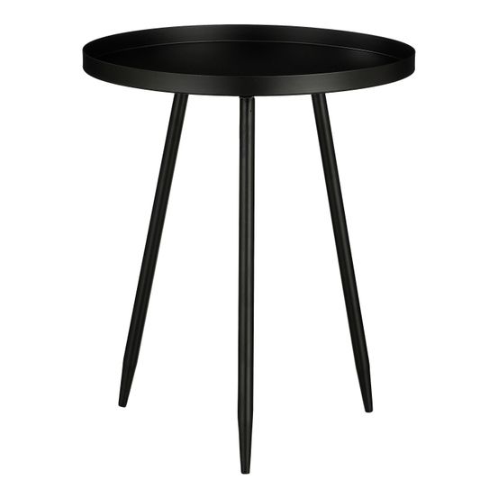 Mica decorations flores table d'appoint - h49 x ø42 cm - métal - noir