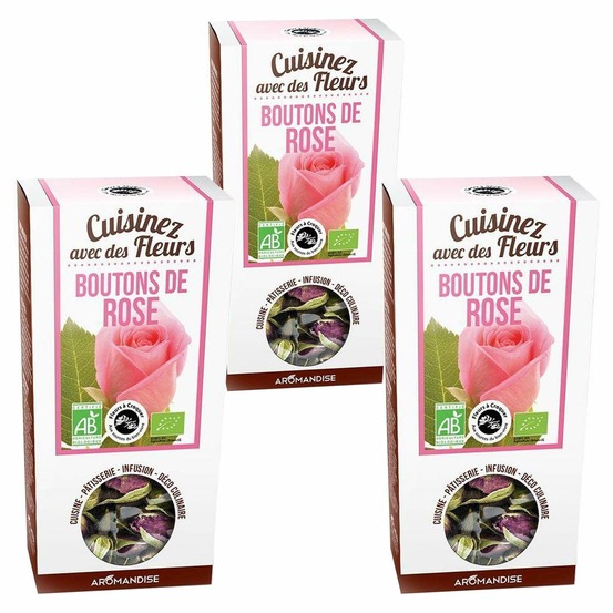 Fleurs comestibles bio boutons de rose 90 g