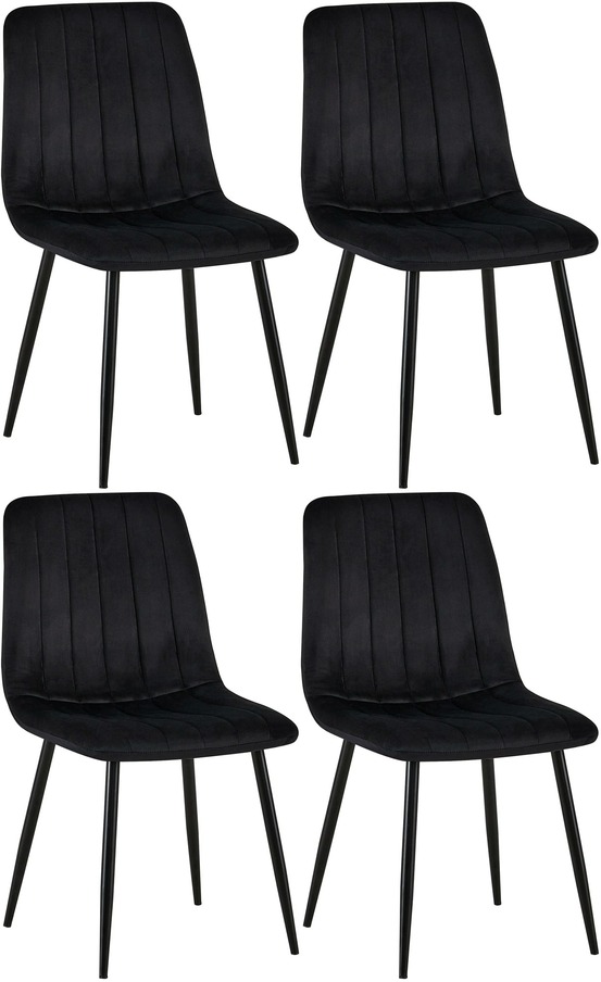 Suite de 4 chaises dijon en velours