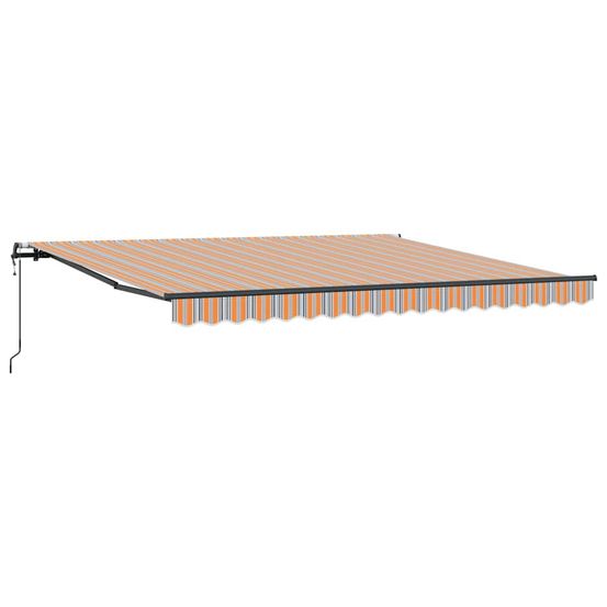 Auvent rétractable multicolore 400 × 350 cm tissu et aluminium