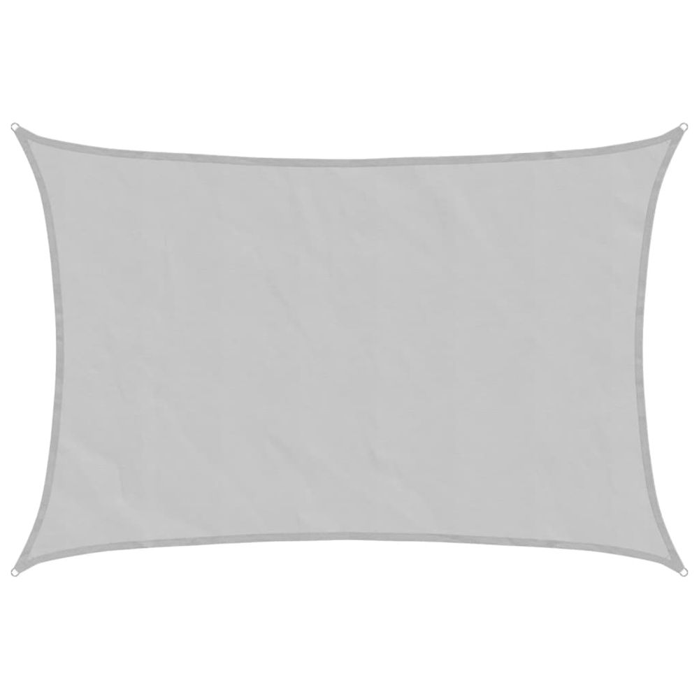 Voile d'ombrage gris clair 6x4 m 100% polyester oxford